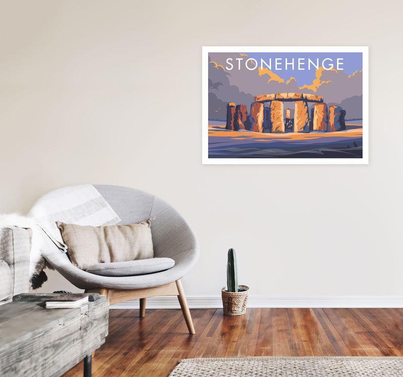 Stonehenge by Stephen Millership A1 Black Frame