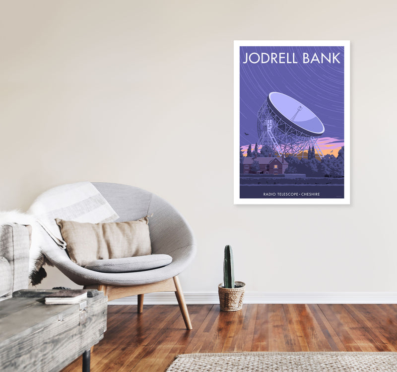 Jodrell Bank Art Print by Stephen Millership A1 Black Frame