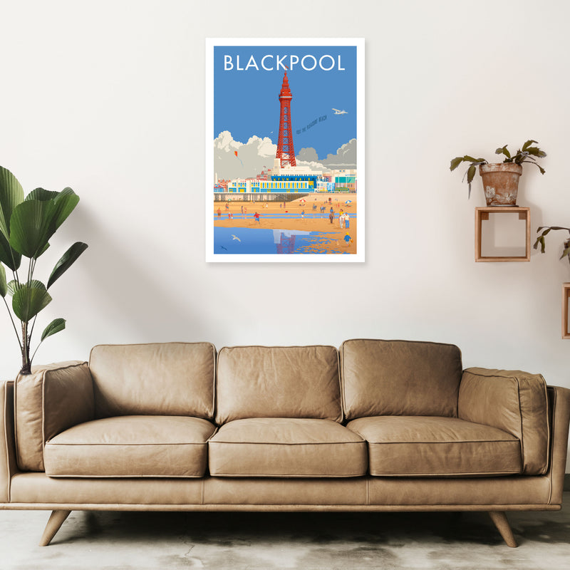 Blackpool 3 Art Print by Stephen Millership A1 Black Frame
