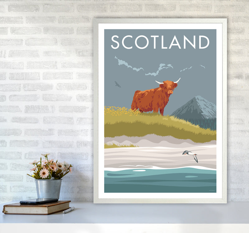 Scotland Angus Travel Art Print By Stephen Millership A1 Oak Frame
