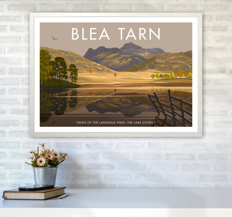 The Lakes Blea Tarn Travel Art Print By Stephen Millership A1 Oak Frame