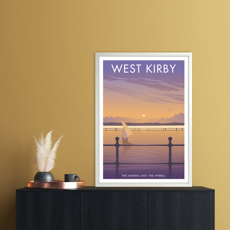 Wirral West Kirby Art Print by Stephen Millership A1 Oak Frame