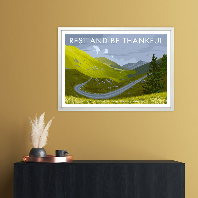 Scotland Rest And Be Thankful Art Print by Stephen Millership A1 Oak Frame