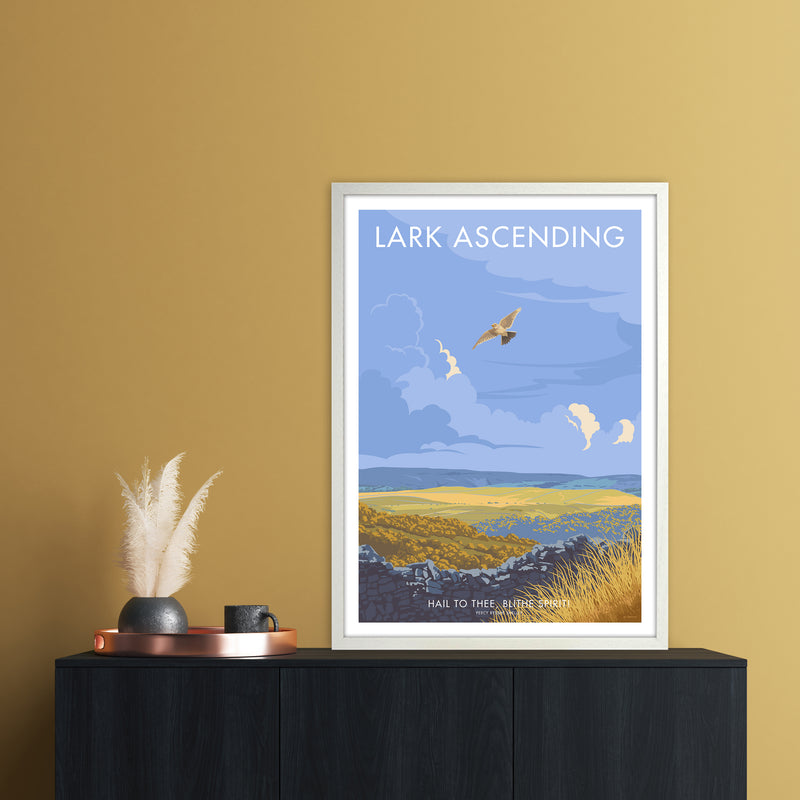 Lark Art Print by Stephen Millership A1 Oak Frame