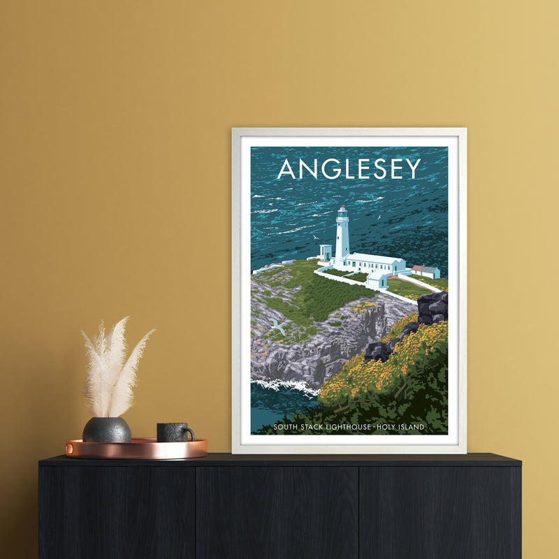 Anglesey Art Print by Stephen Millership A1 Oak Frame
