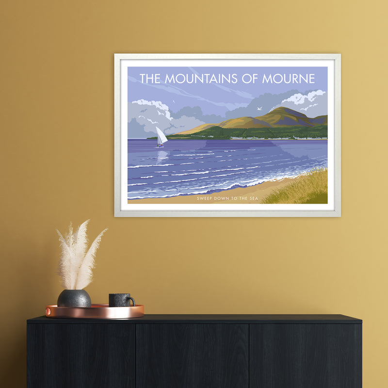 NI The Mountains Of Mourne Art Print by Stephen Millership A1 Oak Frame
