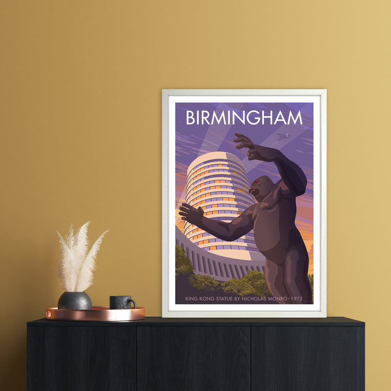 Birmingham King Kong Art Print by Stephen Millership A1 Oak Frame