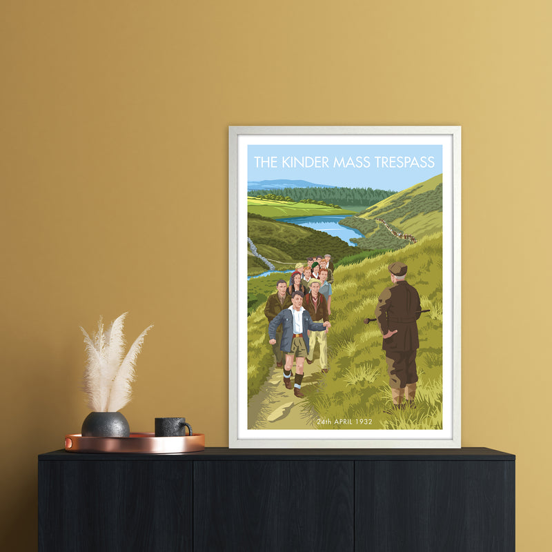 The Peak District Kinder Trespass Art Print by Stephen Millership A1 Oak Frame