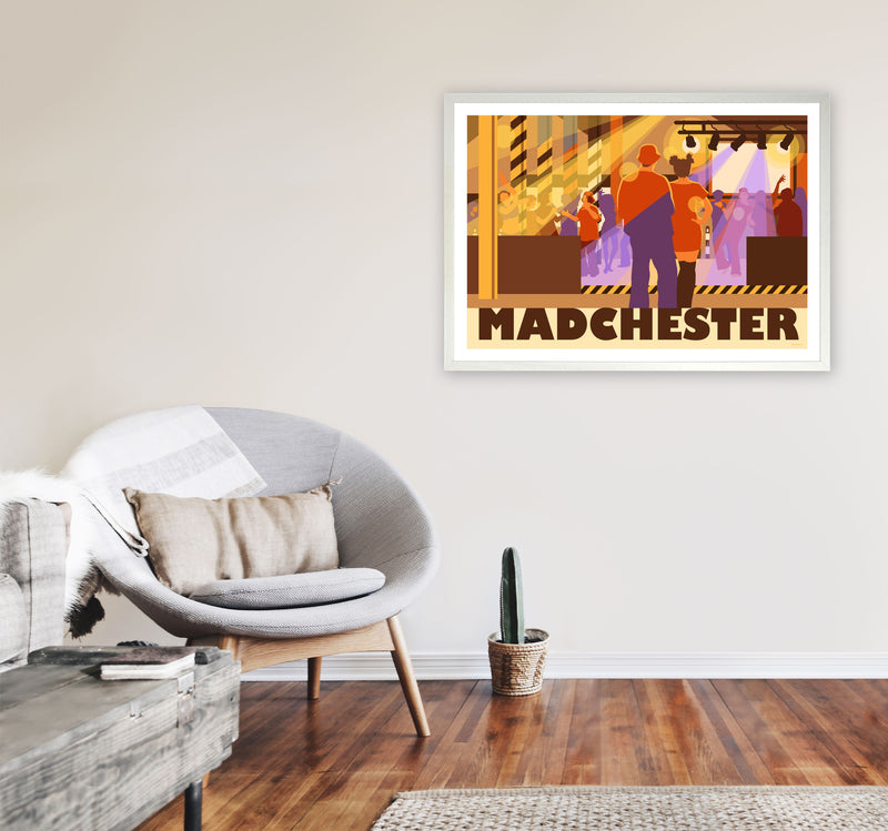 Madchester by Stephen Millership A1 Oak Frame