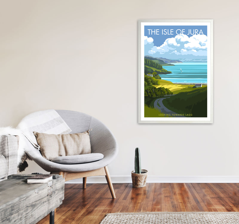 The Isle of Jura Art Print by Stephen Millership A1 Oak Frame