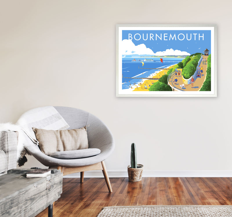 Bournemouth Framed Digital Art Print by Stephen Millership A1 Oak Frame