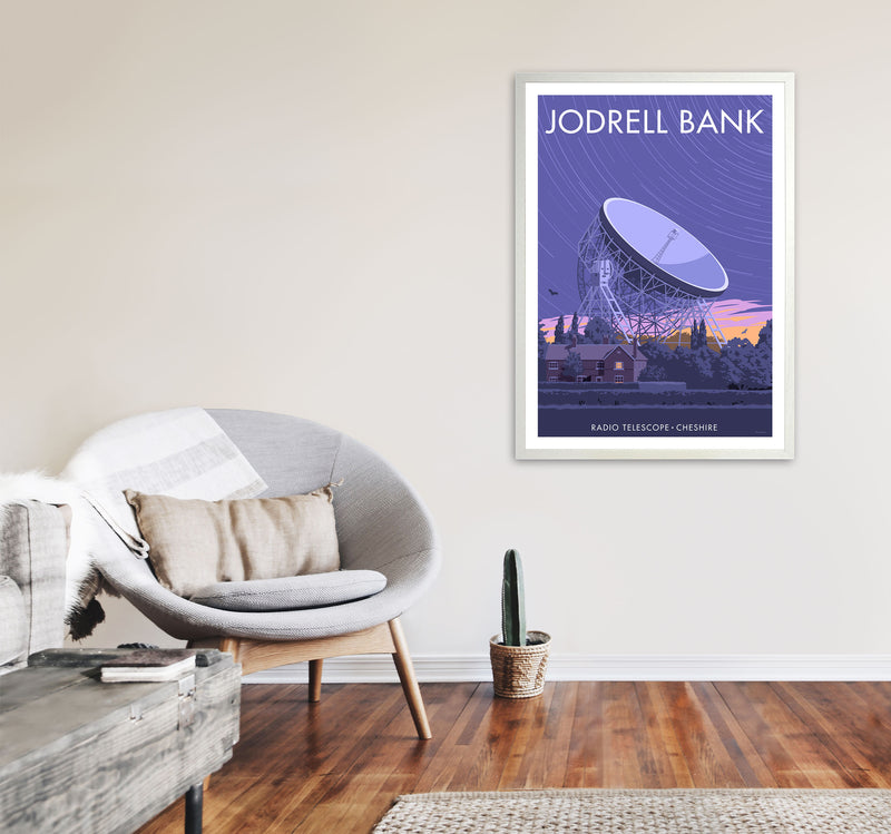 Jodrell Bank Art Print by Stephen Millership A1 Oak Frame