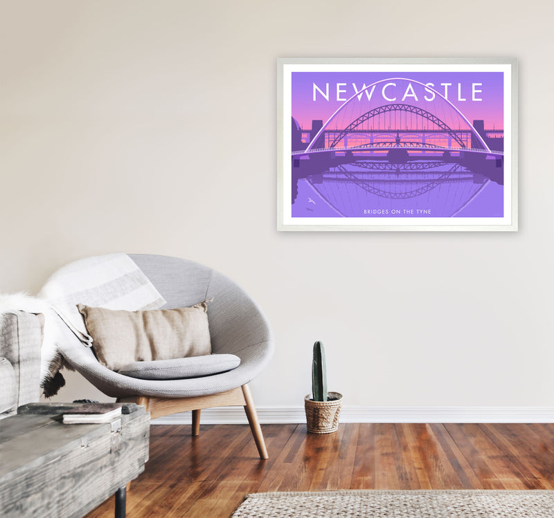 Bridges On The Tyne Newcastle Art Print by Stephen Millership A1 Oak Frame