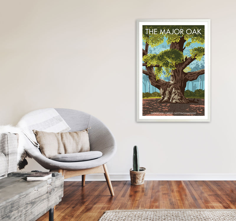 The Major Oak Art Print by Stephen Millership A1 Oak Frame