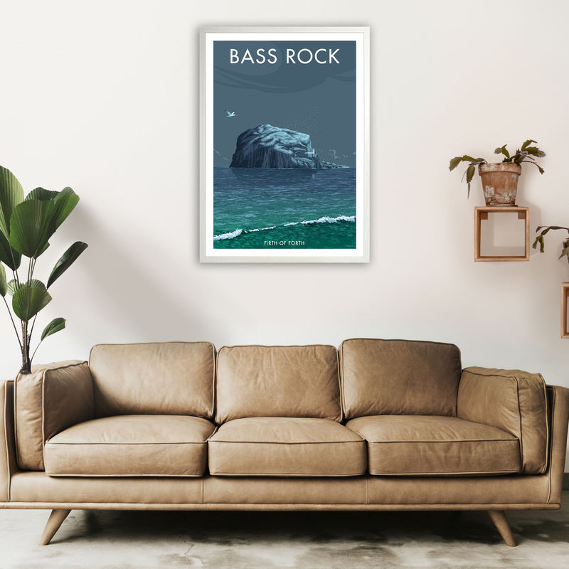 Scotland Bass Rock Art Print by Stephen Millership A1 Oak Frame