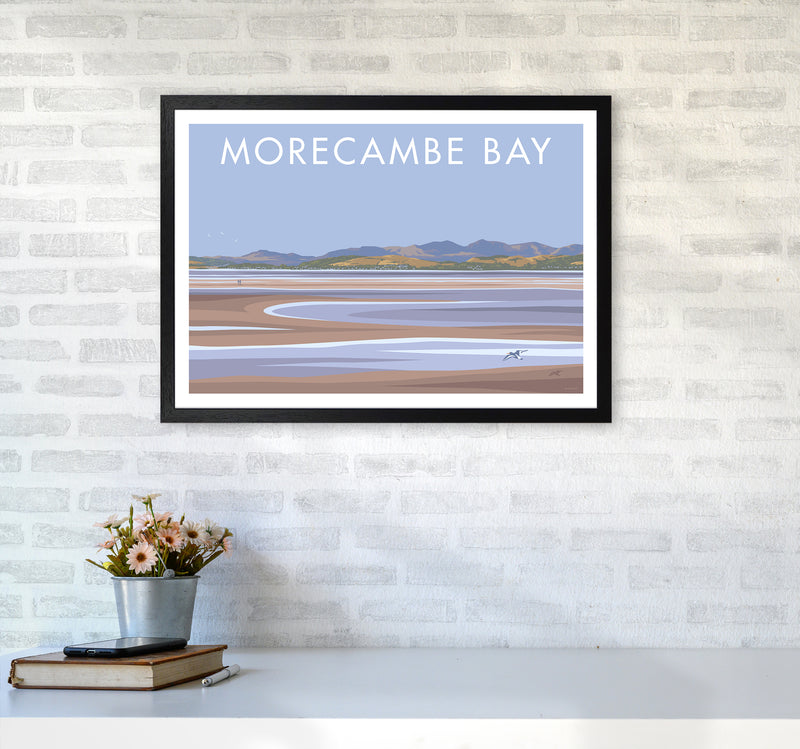 Morecambe Bay Travel Art Print By Stephen Millership A2 White Frame
