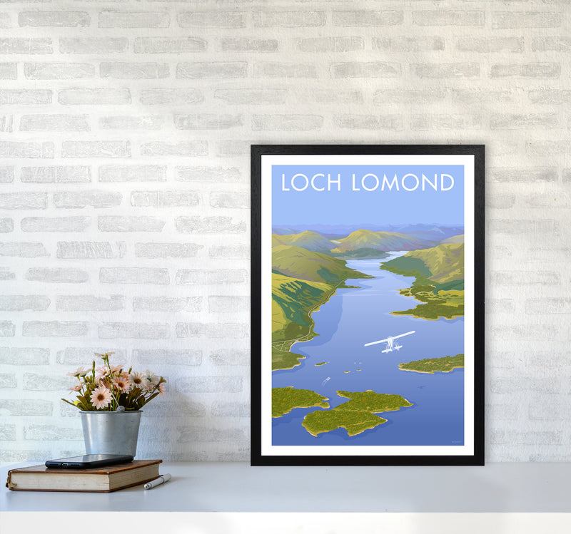 Scotland Loch Lomond Travel Art Print By Stephen Millership A2 White Frame