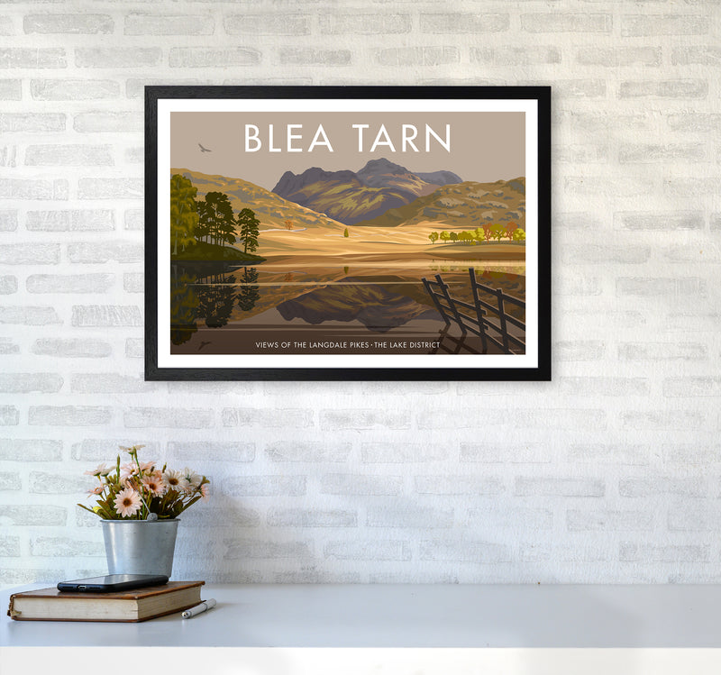 The Lakes Blea Tarn Travel Art Print By Stephen Millership A2 White Frame