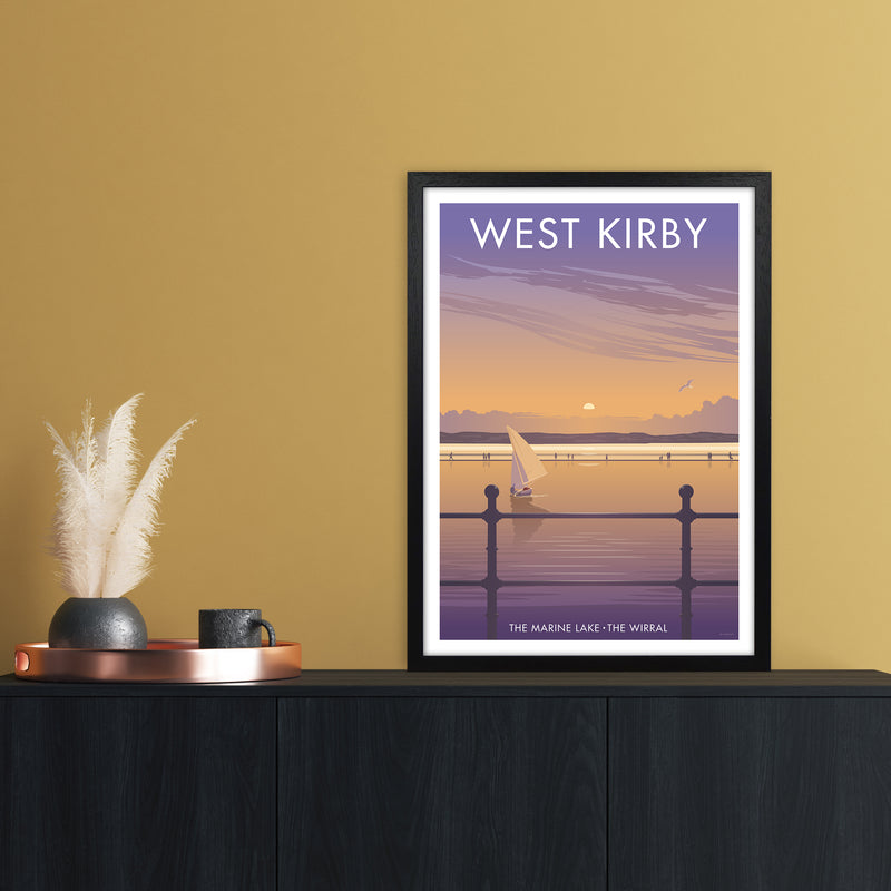 Wirral West Kirby Art Print by Stephen Millership A2 White Frame