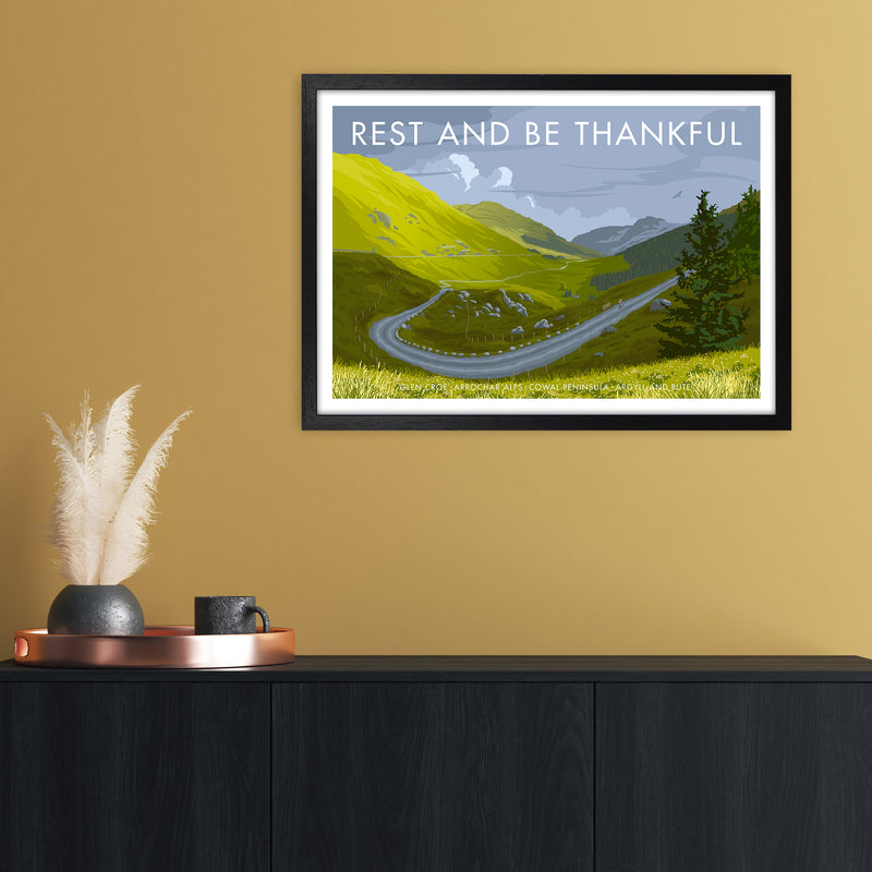 Scotland Rest And Be Thankful Art Print by Stephen Millership A2 White Frame