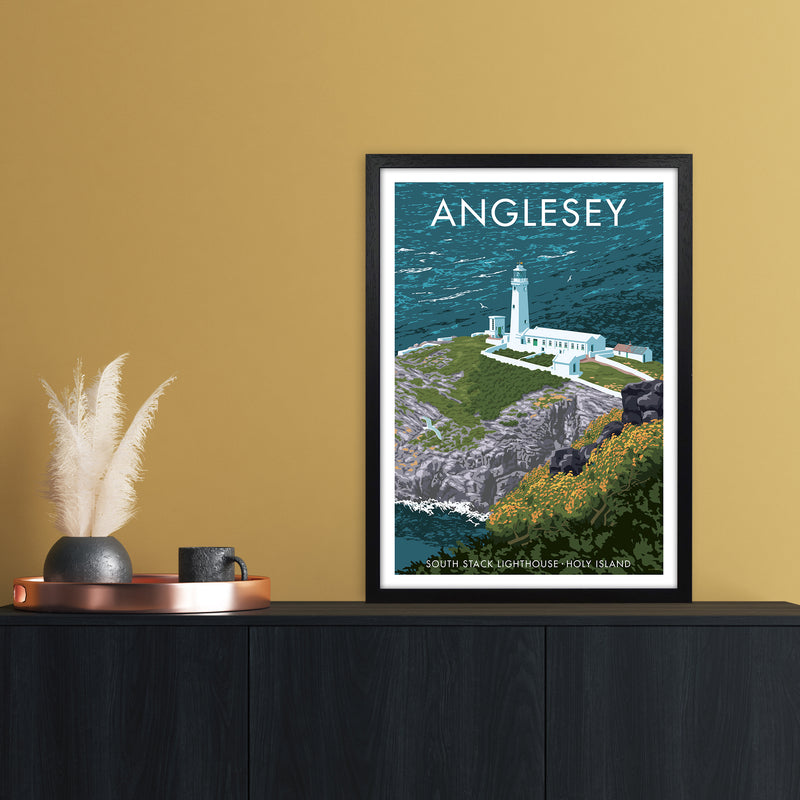 Anglesey Art Print by Stephen Millership A2 White Frame