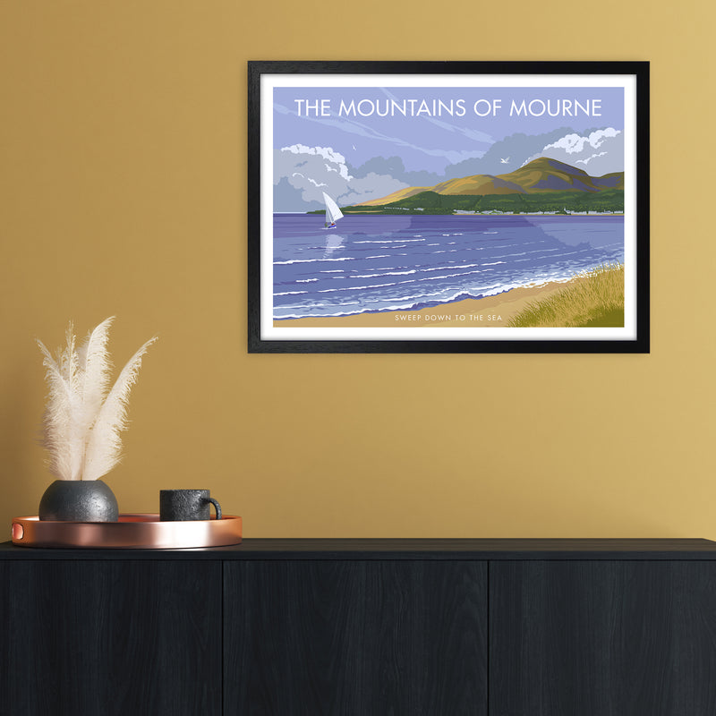 NI The Mountains Of Mourne Art Print by Stephen Millership A2 White Frame