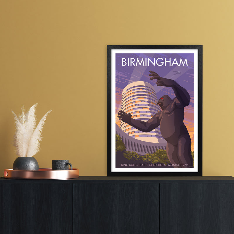 Birmingham King Kong Art Print by Stephen Millership A2 White Frame