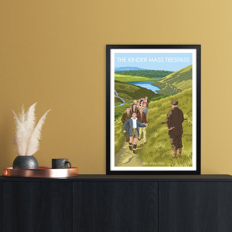 The Peak District Kinder Trespass Art Print by Stephen Millership A2 White Frame