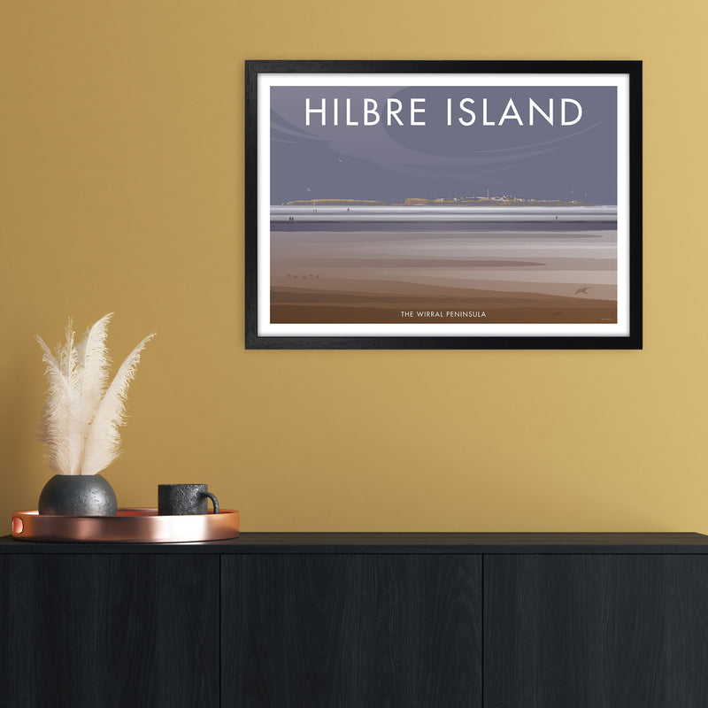 Wirral Hilbre Island Art Print by Stephen Millership A2 White Frame