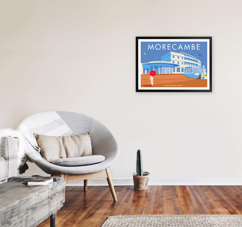 Morecambe by Stephen Millership A2 White Frame