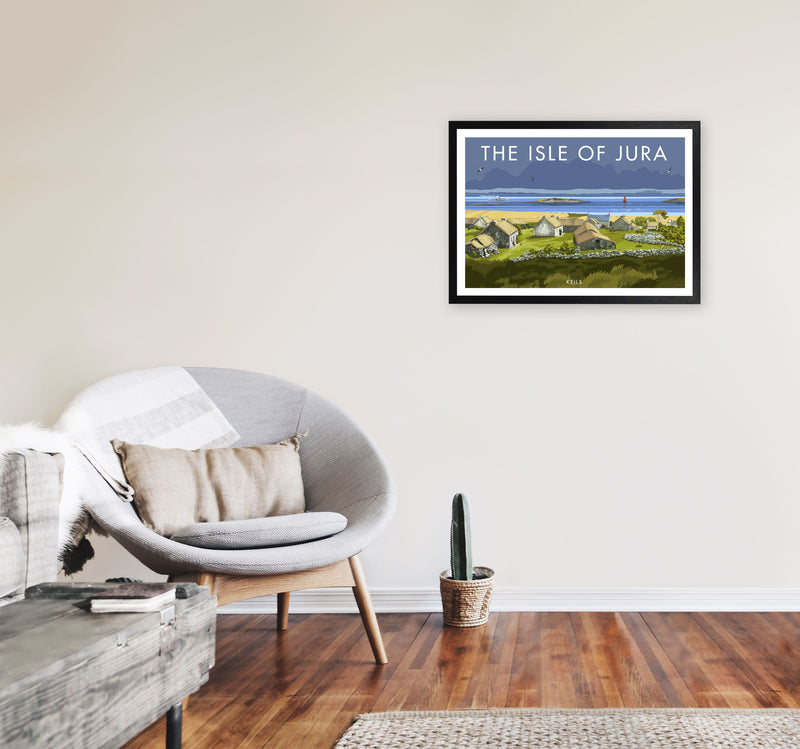 The Isle Of Jura by Stephen Millership A2 White Frame