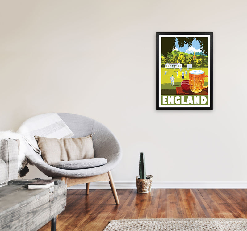England by Stephen Millership A2 White Frame