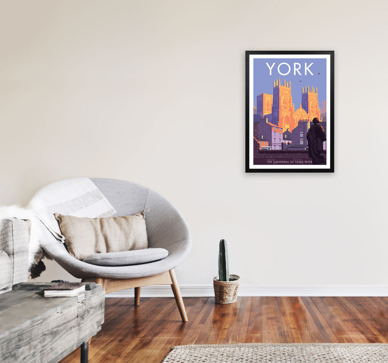 The Cathedral Of Saint Peter, York Art Print by Stephen Millership A2 White Frame