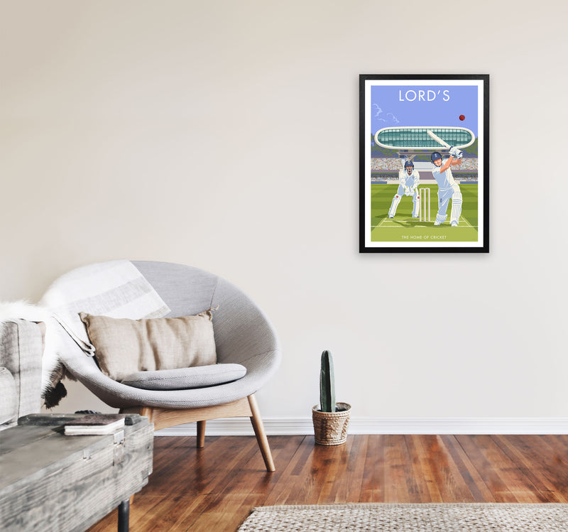 Lord's Travel Art Print by Stephen Millership A2 White Frame
