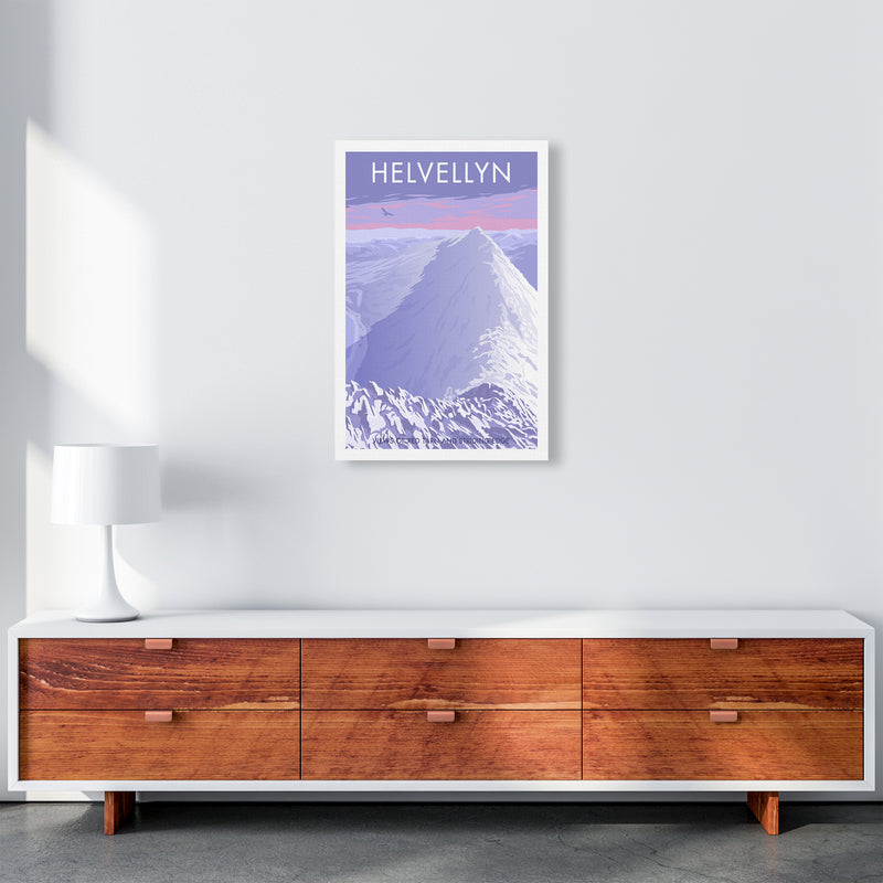 The Lakes Helvellyn Winter Travel Art Print By Stephen Millership A2 Canvas