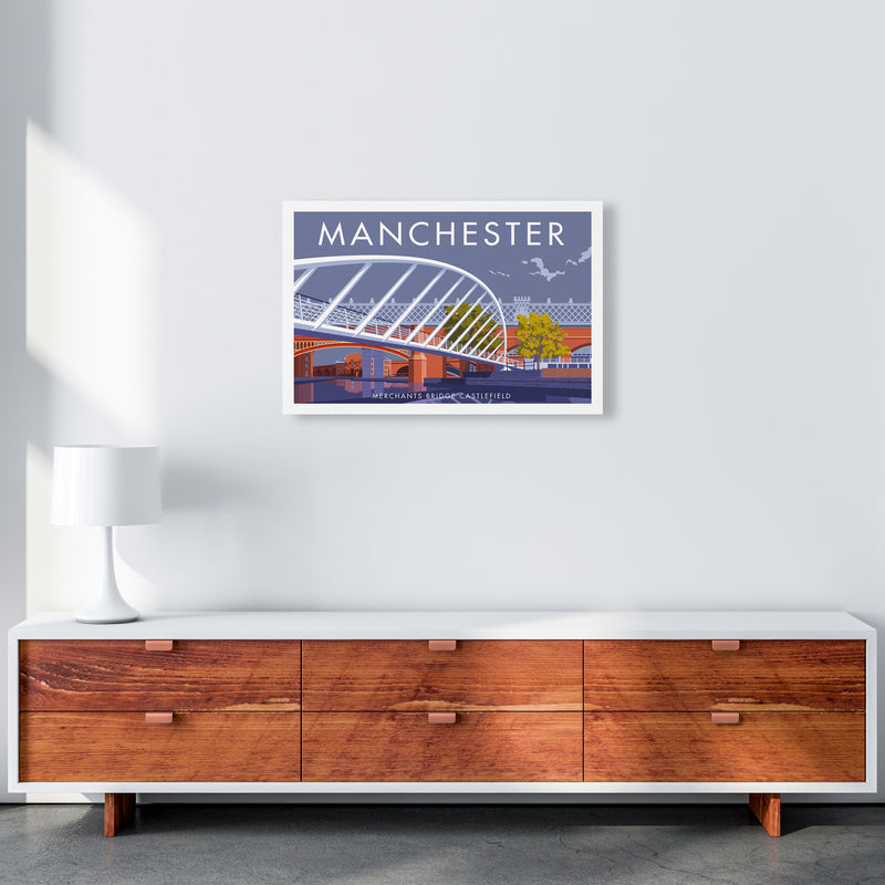 Manchester Merchants Bridge Art Print by Stephen Millership A2 Canvas