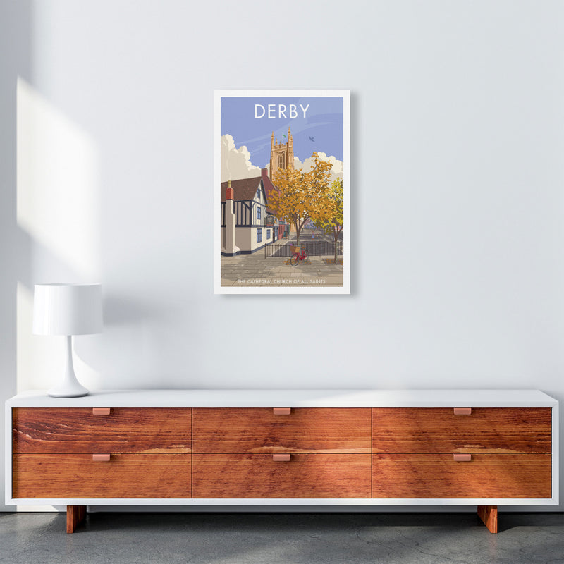 Derby Travel Art Print by Stephen Millership A2 Canvas