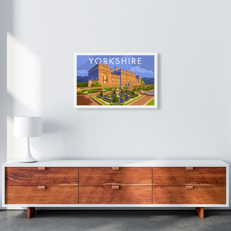 Yorkshire Landscape Art Print Vintage Travel Poster by Stephen Millership A2 Canvas