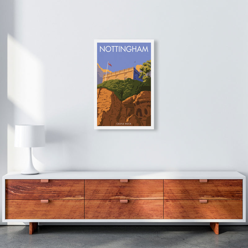 Castle Rock Nottingham Framed Digital Art Print by Stephen Millership A2 Canvas
