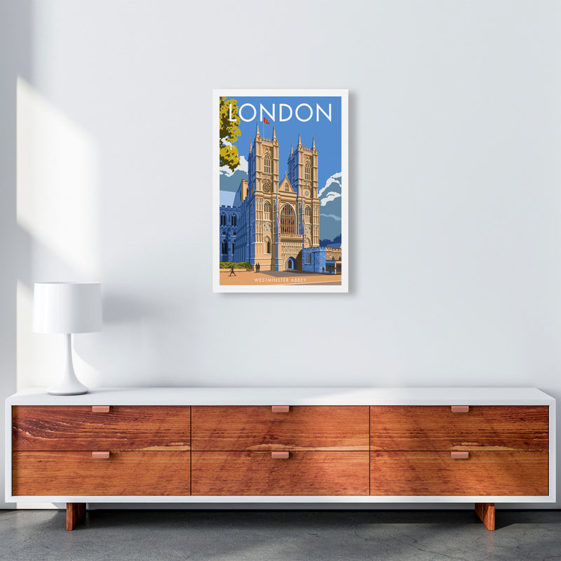 Westminster Abbey London Framed Digital Art Print by Stephen Millership A2 Canvas