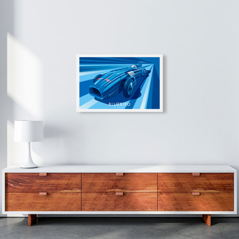 Bluebird Art Print by Stephen Millership, Framed Transport Print A2 Canvas