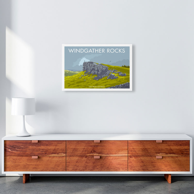 Windgather Rocks Derbyshire Travel Art Print by Stephen Millership A2 Canvas