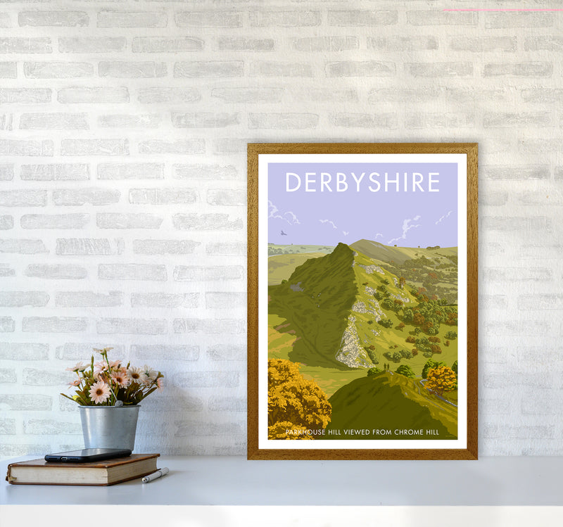 Derbyshire Chrome Hill Travel Art Print By Stephen Millership A2 Print Only