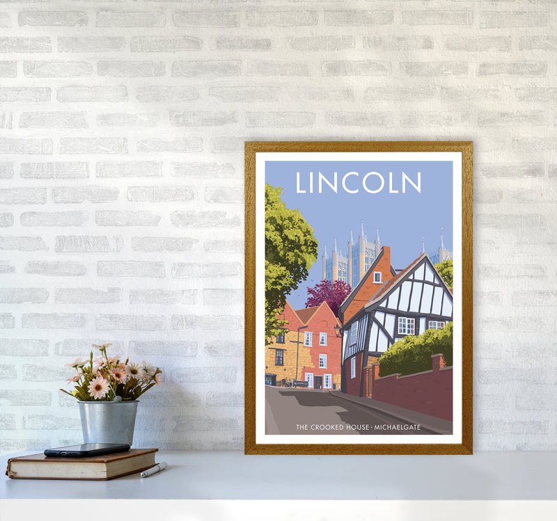 Lincoln Crooked House Travel Art Print By Stephen Millership A2 Print Only