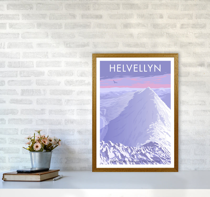 The Lakes Helvellyn Winter Travel Art Print By Stephen Millership A2 Print Only