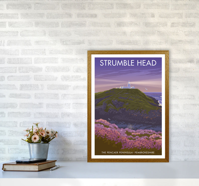 Wales Strumble Head Travel Art Print by Stephen Millership A2 Print Only