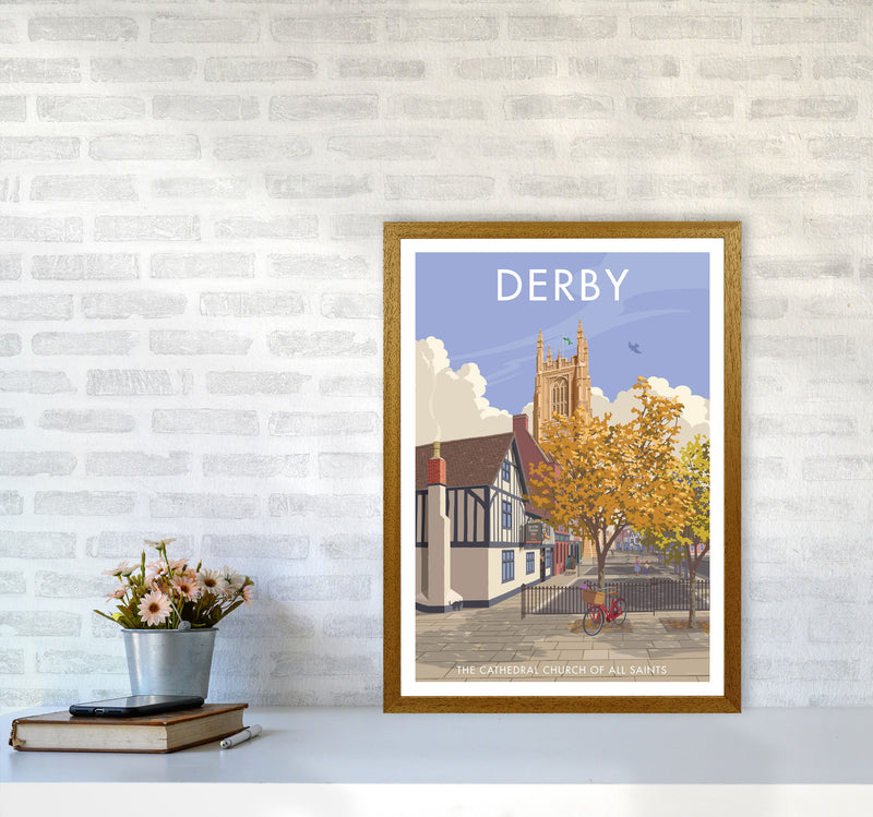 Derby Travel Art Print by Stephen Millership A2 Print Only