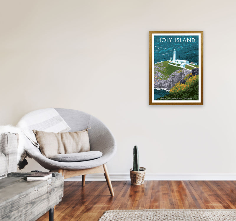 Holy Island by Stephen Millership A2 Print Only