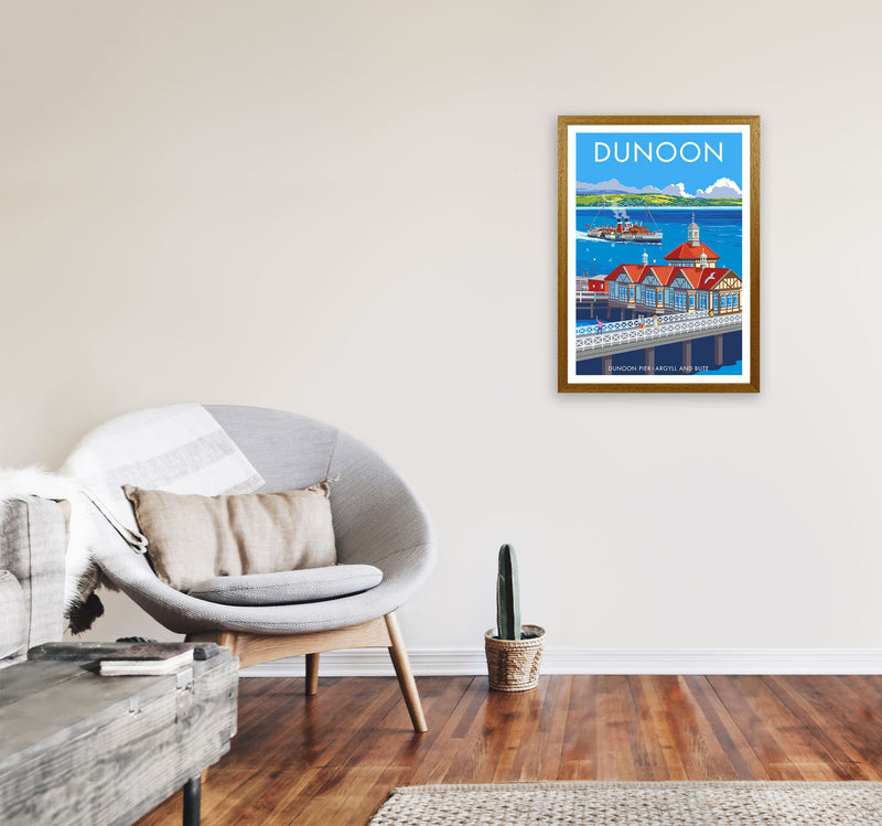 Dunoon Pier Framed Digital Art Print by Stephen Millership A2 Print Only
