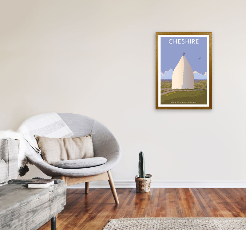 Cheshire White Nancy Travel Art Print by Stephen Millership A2 Print Only